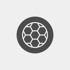 Obraz premium Soccer ball flat vector icon