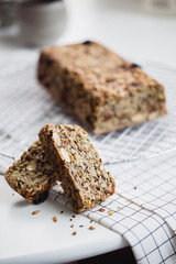 Loaf of Homemade Gluten-Free Bread with nuts