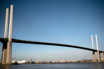 The Queen Elizabeth II bridge across the River Thames at Dartford