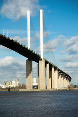 Fototapeta premium The Queen Elizabeth II bridge across the River Thames at Dartford