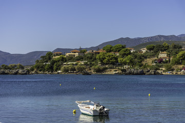 Fototapeta na wymiar Beautiful seascape near a village in Peloponesse
