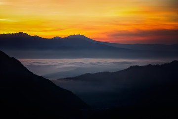 Dawn over Gunung Bromo in Java