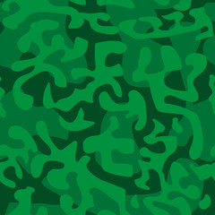 Seamless camouflage pattern in green tones
