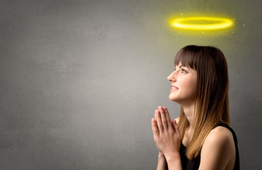 Praying girl