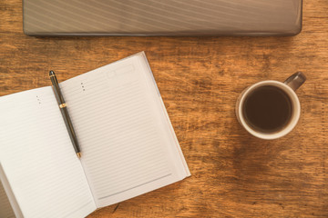 Concept of office break. Flat lay