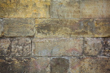Stone wall background Wall made of cavern rock
