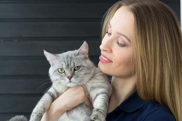 Girl with cat