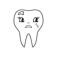 Teeth bad cry icon