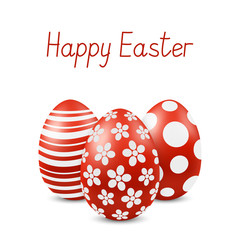 Vector Happy Easter greeting card with eggs.