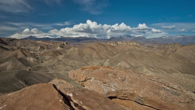 Nakhchivan Beautiful Aerial Desert Mountains Time Lapse