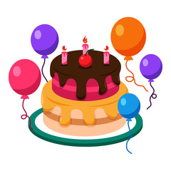 Happy birthday vector illustration