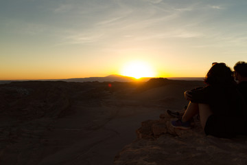 Fototapeta na wymiar Pôr do sol, Piedra Del Coyote San Pedro De Atacama