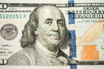 Obraz na płótnie Canvas 100 dollar banknote