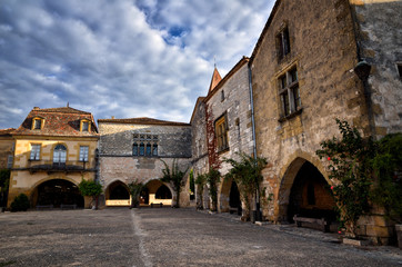 The old bastide of Monpazier, Dordogne, France