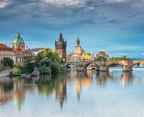 Fototapeta premium Charles Bridge, Prague in the morning