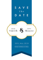 Save the date Blue theme
