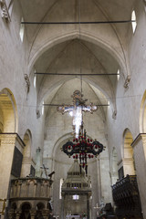 TROGIR, CROATIA: Interiors of the Cathedral of St.Lawrence in Trogir, Croatia