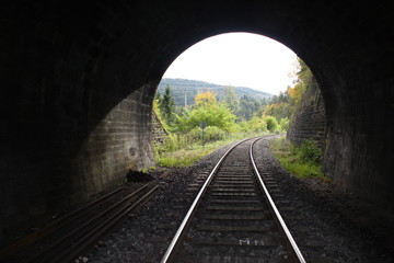 Fototapeta na wymiar Licht am Ende des Tunnels Tunnel Nahtod Erfahrung