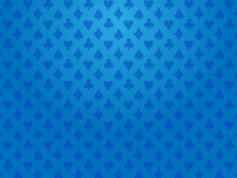 Poker background suits vector blue