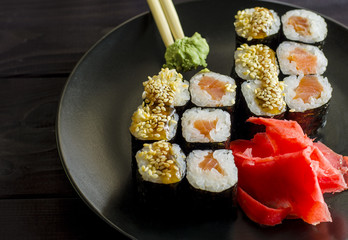 sushi mackey on a platter