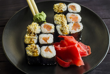 sushi mackey on a platter