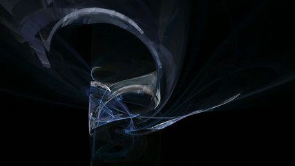 futurist blue curls abstract