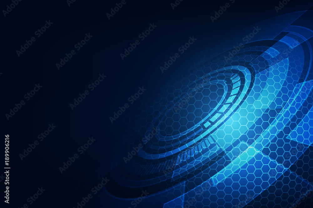 Wall mural vector abstract future technology, electric telecom background