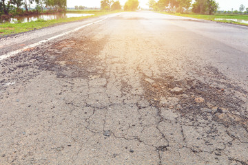 Pit on highway.