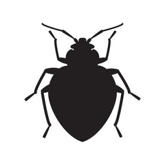 Bedbug insect silhouette illustration