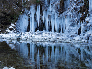 三十槌の氷柱