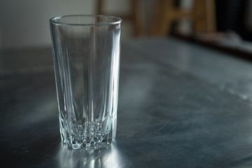 empty glass turned up