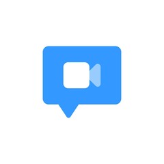 Message 01 Flat - Video Chat Icon