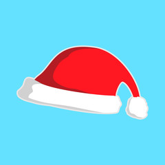 Christmas Santa Short Hat Vector Illustration