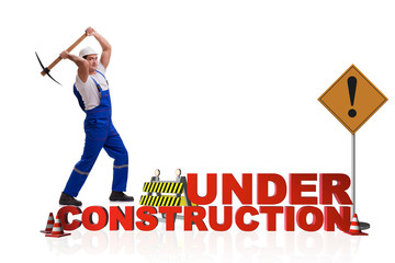 Concept of under construction for your webpage