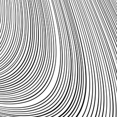 Black and White Wave Stripe Optical Abstract Background