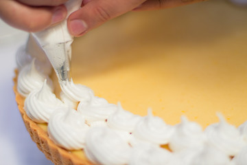 Lemon pie with meringue