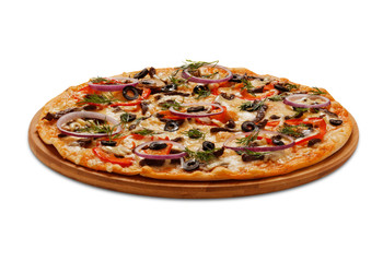 Pizza Neapolitana. On white background