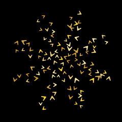 Vector Confetti Background Pattern. Element of design. Colorful arrows on a black background