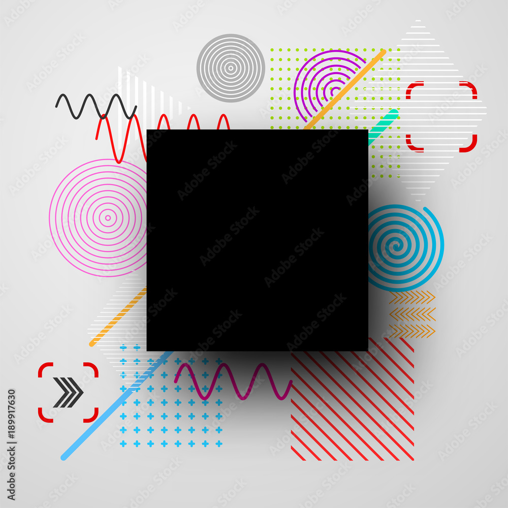 Poster background with abstract colorful pattern.