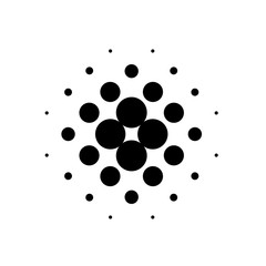 Black Dot Halftone Vector. Isolated on white background. Vector illustration.