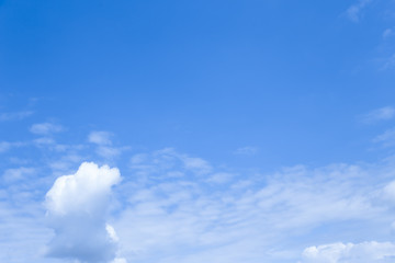 Blue sky with beautiful clouds.
