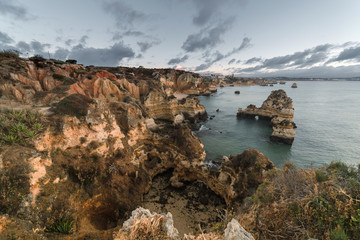 The Portuguese coast of The Atlantic ocean.