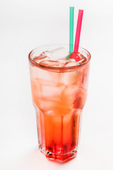 summer cocktail on white background