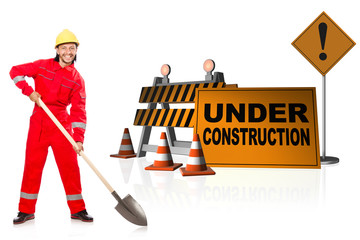 Fototapeta premium Concept of under construction for your webpage