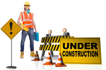 Concept of under construction for your webpage