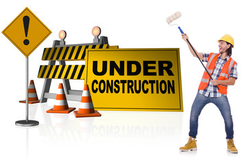 Fototapeta premium Concept of under construction for your webpage