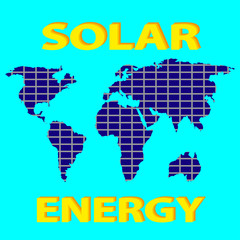 world map solar energy