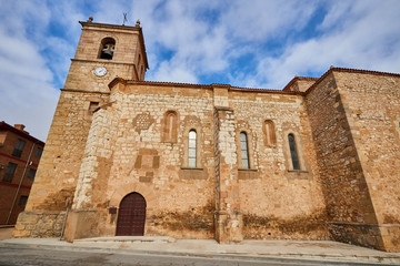 Fototapeta na wymiar Church of Almenar village in Soria province, Spain
