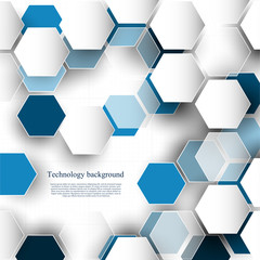 Technological future intelligent geometric abstract background vector