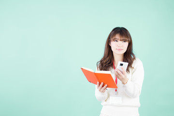 女性・グリーンバック